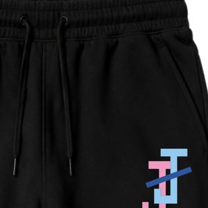Black JJ Logo Embroidered <b>Jogger</b> Sweatpants with Elastic Waist Drawstring Side Pockets and Cuffed Ankles for Casual Sportswear - Product Image 4