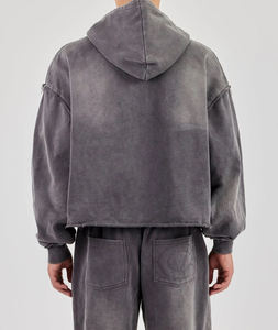 Fabricant de sweats à capuche en gros avec faible MOQ, sweats à capuche personnalisés pour hommes à épaules tombantes, sweats à capuche pour hommes pour les boutiques e-commerce - Product Image 3