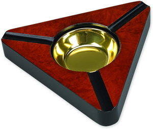 Cendrier triangulaire Atiqco en bois rustique vintage à 3 fentes pour cendres et mégots de cigare, bol à cendres pour fumeurs - Product Image 2