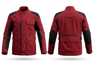 แจ็คเก็ตมอเตอร์ไซค์ผ้าสักหลาดดีไซน์ล่าสุดสำหรับผู้ชาย ทนทานต่อสภาพอากาศ ผ้าคุณภาพดี มีกระเป๋าหลายช่อง ปรับขนาดได้ แจ็คเก็ตขี่มอเตอร์ไซค์ทันสมัย - Product Image 6