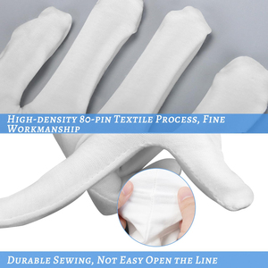 White Cotton <b>Gloves</b> for Serving Inspection Costume 100% Cotton White Cotton <b>Gloves</b> for Women <b>Gloves</b> High Quality Wholesale Rate - Product Image 2