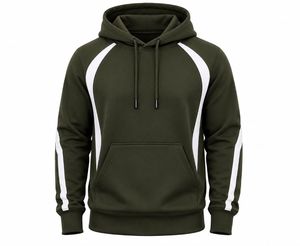 Men's Hooded Fleece Sweatshirt <b>Raglan</b> Sleeve Solid Color Breathable Quick Dry Casual Winter Wear Pocket Loose Fit 100% Cotton - Product Image 5