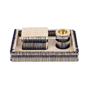 Bandeja Decorativa Hecha a Mano con Conchas de Abulón Crudas, Cinco Estrellas, Ecológica, Imitación Antigua, Decoración para el Hogar, Patrón Azul y Blanco - Product Image 5