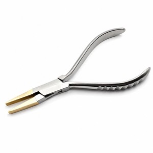 Flat Brass Nose Pliers <b>Piercing</b> Tools Non Marring Jewelry Making Tool ZetomedPro - Product Image 1