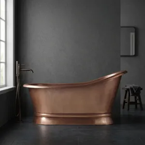 Bañera de Cobre Hecha a Mano, Bañera de Cobre Independiente de Lujo para Baño, Spa, Hotel, Resort, Villa - Product Image 6