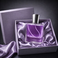 Flacon de parfum en verre de 100 ml, flacon de parfum vide avec couvercle, boîte cadeau de luxe mate, logo personnalisé en estampe dorée, impression à l'écran