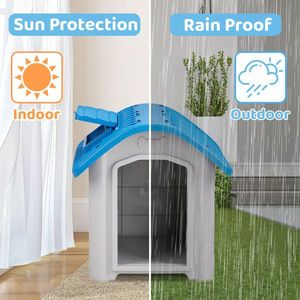 Casa para Perros de Plástico Grande de 28.7 Pulgadas, Muebles Cómodos para Mascotas - Product Image 5