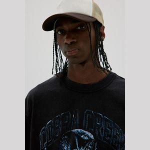 Black Men's Graphic Digital Print Cotton T shirt Short Sleeves Hip Hop Fashion <b>Tshirts</b> Loose Drop Shoulder Casual With Printing - Product Image 2