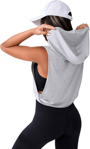Débardeur de sport pour femme sans manches, respirant, coupe courte, avec lignes de sublimation personnalisées, prix abordable - Product Image 5