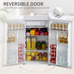 Efficienza energetica 3.2 bianco Cu.Ft Mini frigo Freezer a porta singola regolabile termostato ripiano reversibile per camera da letto Home Office - Product Image 2