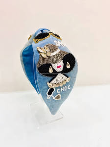 Alta calidad hecho a mano ecológico Floral bordado con cuentas mujeres niños ajustable tela multicolor banda para el cabello moda - Product Image 4