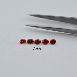 พลอยสปีซาร์ไทต์สีส้มธรรมชาติขนาด 3x4 มม. รูปทรงวงรีเจียระไน พลอยหลวมขายส่ง คุณภาพเยี่ยมสำหรับทำเครื่องประดับ - Product Image 4