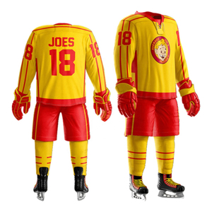 Nueva Llegada, Conjuntos de Uniformes de Hockey sobre Hielo Personalizados para Hombre, Tallas Grandes, Impresos, 100% Poliéster, Secado Rápido, Ecológicos, Antibacterianos - Product Image 1