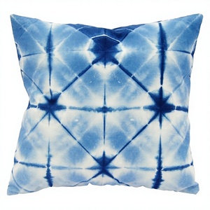 Luxury Brand Eco-Friendly Shibori TieDye Handmade Square 100% Cotton <b>Sofa</b> Cushion Cover Home Decorative <b>Pillow</b> Cases Zipper - Product Image 1