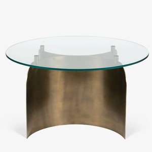 Mesa de Centro Moderna Redonda con Base de Esfera de Mármol, Marco de Aluminio, Tapa de Vidrio Templado, Plegable, Mueble para Sala de Estar, Decoración - Product Image 4