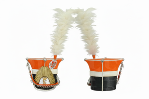 Ceremonial Feather Plumed Band <b>Hat</b> Custom Parade Uniform <b>Cap</b> Decorative Performance Headwear for Events Formal Custom Logo <b>Hats</b> - Product Image 6