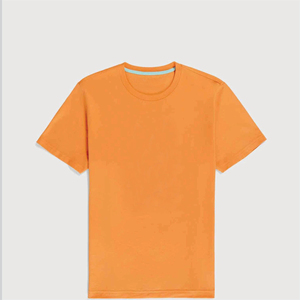 Men's <b>Orange</b> Short Sleeve <b>T</b>-<b>Shirts</b> Regular Fit O-Neck Casual Jersey Cotton Top Solid Color Plain Dyed Men's <b>T</b>-<b>Shirts</b> - Product Image 1