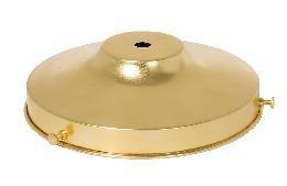 Soporte para pantalla de lámpara de latón, níquel satinado, con adaptador de 6 pulgadas, 1-3/4 pulgadas de altura, orificio central de 7/16 pulgadas que se ajusta a 1/8IP - Product Image 3