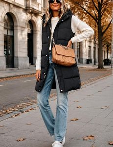 EVER GLOW <b>Ladies</b> Slim Fit Autumn/Winter Breathable Sustainable High Quality Hooded Puffer <b>Jacket</b> Sheep Skin Trim Canvas Fabric - Product Image 6