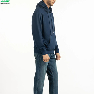 เสื้อฮู้ดผู้ชาย ผ้าฝ้าย 100% เฟรนช์เทอร์รี่ สีกรมท่าล้วน ทรงปกติ สวมใส่สบายๆ สำหรับฤดูใบไม้ร่วง - Product Image 2