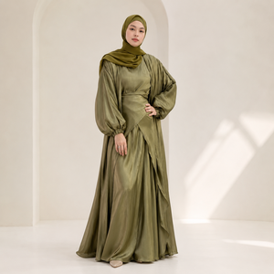 SIPO – Abaya Kimono d'été à manches bouffantes pour femmes, robe Hijab à la mode musulmane de dubaï, turquie, vêtements islamiques - Product Image 1