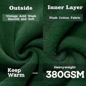 New Arrival Men's <b>Oversized</b> Crew Neck <b>Sweatshirt</b> <b>Vintage</b> Solid Green Long Sleeve Pullover Casual Top Demanding Article ODM OEM - Product Image 6