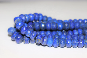 Lapis naturel à facettes rondelle pierres précieuses naturelles 9-11mm brins 16 pouces pour la fabrication de bijoux - Product Image 6