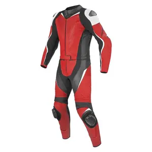 Combinaison de course en cuir pour moto personnalisée Combinaison de course en cuir pour motard Protecteurs approuvés CE