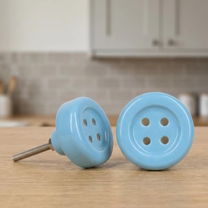 Modern Blue Bone Horn <b>Brass</b> Cabinet <b>Knobs</b> & Pull Handles for Kitchen Bathroom Living Room Bedroom Use Cupboard Wardrobe Drawers - Product Image 1