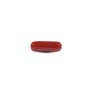 Loose 7.75 Carat Handcrafted Red Coral Oval Cabochon Gemstone for Fine Jewelry - Product Image 2