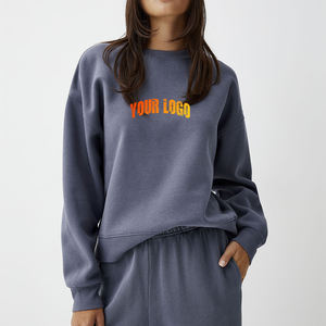 เสื้อฮู้ดดี้ผู้หญิงดีไซน์ใหม่ แขนยาว พิมพ์ลายสกรีน สำหรับโยคะ ออกกำลังกาย วิ่งจ๊อกกิ้ง สกรีนโลโก้ได้ตามต้องการ แบบครอปครึ่งซิป - Product Image 3