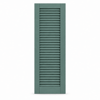 Porte à persiennes traditionnelle, panneau composite extérieur fini, volet décoratif, panneau de fenêtre en bois massif