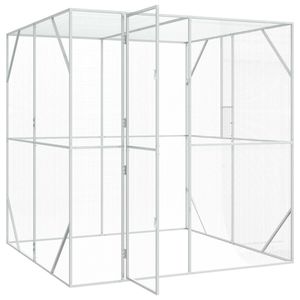 กรงนกเหล็กชุบสังกะสี สีแอนทราไซต์ ขนาด 209 x 202 x 214 ซม. - Product Image 2