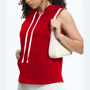 เสื้อกล้ามมีฮู้ดผู้หญิง แขนกุด น้ำหนักเบา แฟชั่นสตรีทแวร์ ทรงหลวม ดีไซน์ใหม่ สไตล์ใส่ได้ทุกวัน เสื้อกล้ามมีฮู้ด - Product Image 5