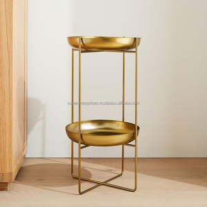 Elegante Macetero Alto de Metal con Soporte para Esquina de Sala de Estar, Interior, Exterior, Jardín, Balcón, Soporte Decorativo para Macetas - Product Image 5