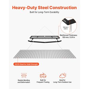 Aratro a Catena Regolabile in Larghezza da 6 Piedi, Capacità di Carico 80 libbre, per Rimorchi per Moto, ATV e Giardino, Ideale per Vialetti e Terreni Difficili - Product Image 3