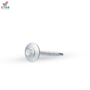 สกรูเหล็กชุบสังกะสีแบบจุ่มร้อนสำหรับงานก่อสร้างโรงเก็บของอุตสาหกรรมและการติดตั้งหลังคาโลหะ - Product Image 3