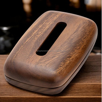 Boîte à mouchoirs rectangulaire en bois d'acacia massif, style nordique minimaliste, écologique, décorative pour table ou salle de bain, naturelle
