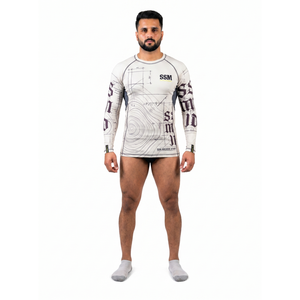 เสื้อรัดกล้ามเนื้อแขนสั้นสำหรับฝึกซ้อม BJJ MMA No Gi แบบสั่งทำพิเศษ ผลิตจากโพลีเอสเตอร์ผสมสแปนเด็กซ์ รับผลิตแบบ OEM พร้อมสกรีนลายตามสั่ง - Product Image 1