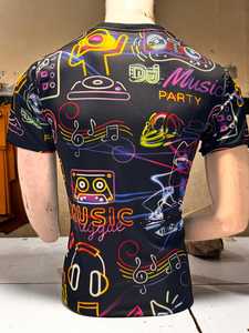 T-shirts pour hommes de haute qualité, 100% coton tricoté, col rond, impression sérigraphique, logo personnalisé, coupe classique, respirant, séchage rapide, 220g - Product Image 6