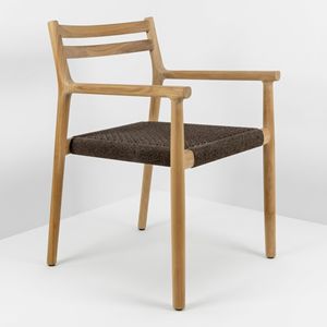 Modern Chairs For <b>Dining</b> Table Solid Wood <b>Armchair</b> Woven Rope Seat Room Furniture Hotel Restaurant Project Direct Wholesale - Product Image 2