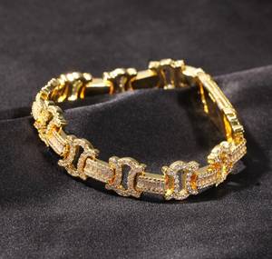 13MM 5AAA CZ Hip Hop <b>Iced</b> <b>Out</b> Bling Link Bracelet 14K Gold Silver Plated Cuban <b>Chain</b> Mens Womens Fashion Jewelry Direct Supplier - Product Image 6