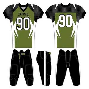 Maillot de football américain personnalisé pour adulte, 100 % polyester, coupe ajustée, sublimation de haute qualité, broderie, manches courtes, col en V, séchage rapide - Product Image 5