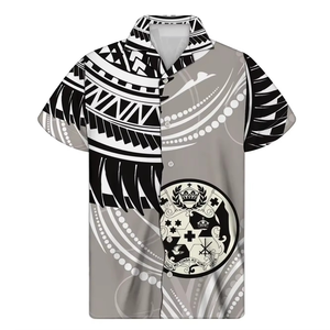 Chemises hawaïennes à manches courtes en satin à imprimé floral pour hommes, vêtements décontractés d'été pour la plage, style vacances - Product Image 2