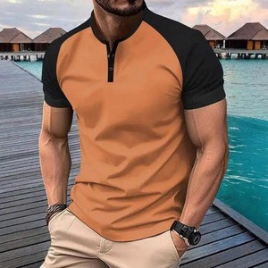 Men's Polyester/Cotton Jersey V-neck Quick Dry Digital Print Casual Fitness Short Sleeve Sports T-<b>Shirt</b> 300g - Product Image 2