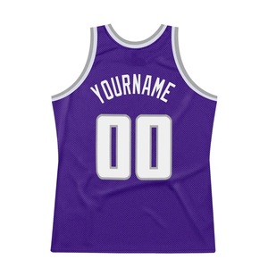 Camiseta de Baloncesto Personalizada Morada, Sublimada, con Nombre del Equipo 00, Unisex, para Adultos, Transpirable, de Malla - Product Image 3