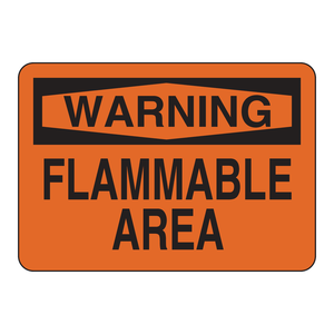 Panneau de signalisation de zone inflammable Brady - Triangle de signalisation de zone dangereuse intérieure/extérieure - Product Image 3