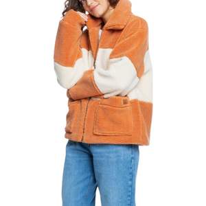 Vestes en polaire sherpa pour femmes à col montant coupe-vent Two Tonead, design personnalisé, streetwear d'hiver, veste zippée - Product Image 4