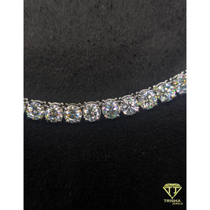 Premium Moissanite Diamond Tennis Chain Necklace in 925 Sterling Silver Designer Jewelry Collection By Trisha Jewels - Product Image 6