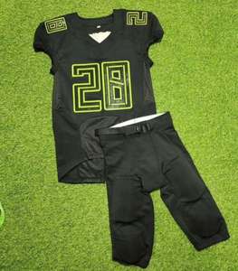 Uniforme de football américain personnalisé noir et vert, maillot 2026, kit d'équipe 2025 entièrement sublimé, personnalisable, football professionnel - Product Image 6